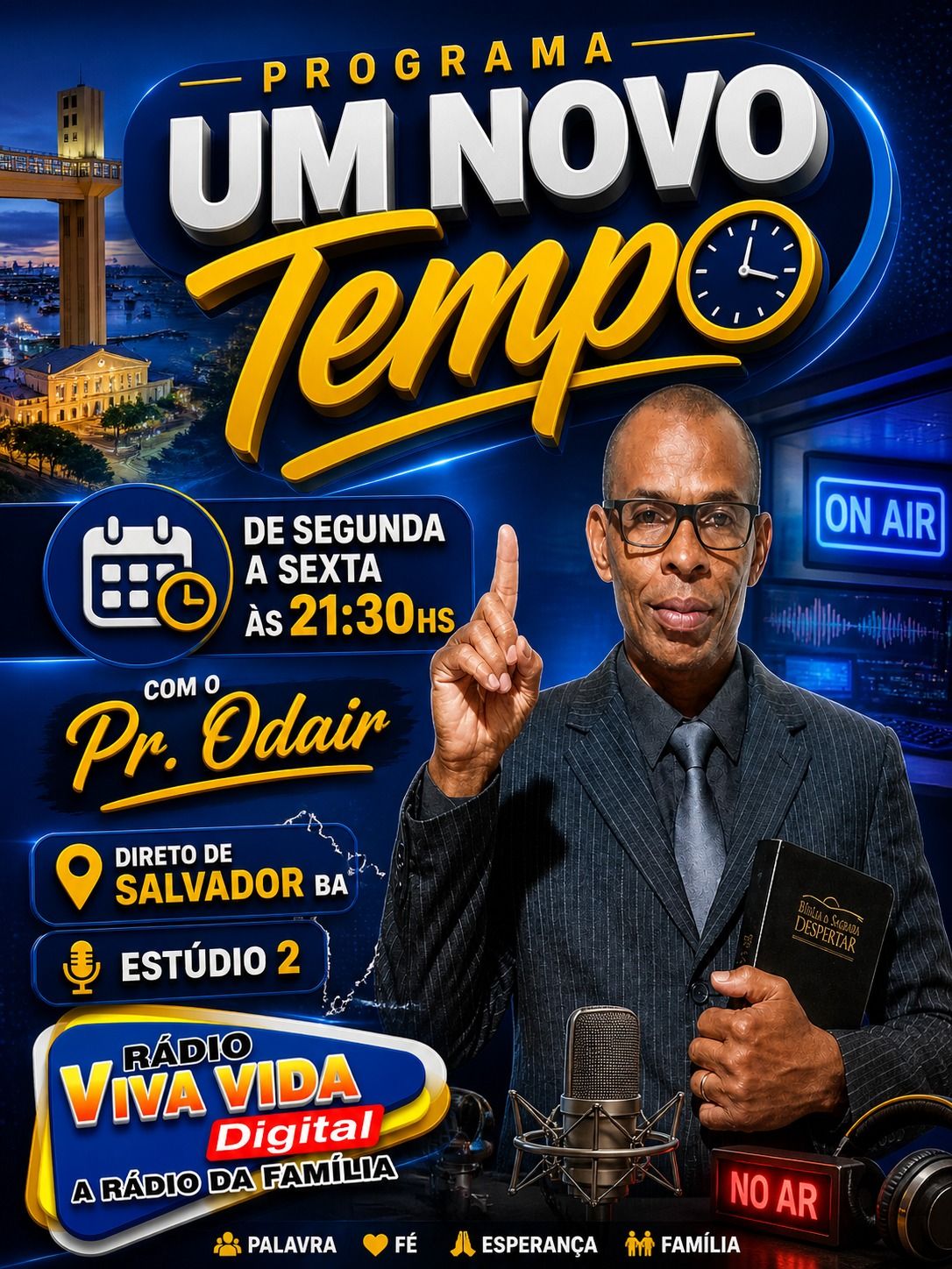 pastor odair misão de braços abretos todos os sabados das 21 as  00 hrs.